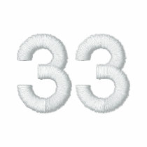 Number 33 embroidered polo shirt