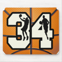 Number 34 Basketball Mouse Pads