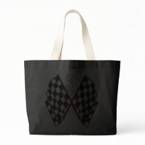 NUMBER 3 AND CHECKERED FLAGS CANVAS BAGS