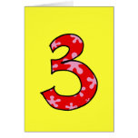Number 3 card