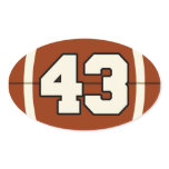 Number 43 Football Sticker