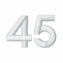 number 45 embroidered polo shirt