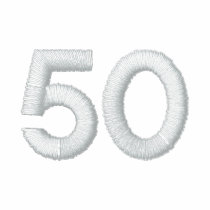 number 50 embroidered shirt