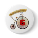 Number 6 Badge Button