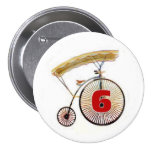 Number 6 Badge Button