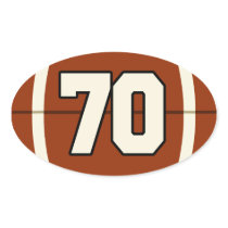 Number 70 Football Sticker