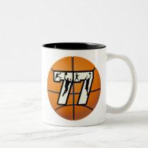 Number 77 Basketball Coffee Mug