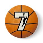 Number 7 Basketball and Player Pin