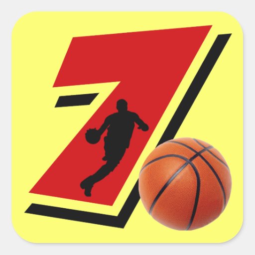 number-7-basketball-and-player-square-sticker-zazzle