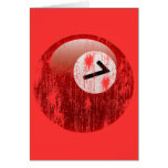 NUMBER 7 BILLIARDS BALL - ERODED AND AGED cards