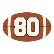 Number 80 Football Sticker