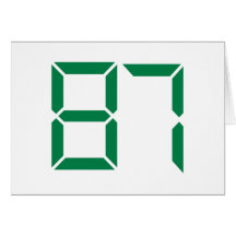 Number – 87 greeting card
