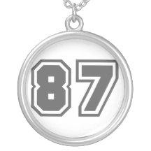 Number 87 personalized necklace