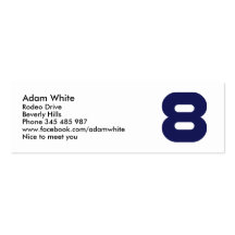 Number 8 business card templates