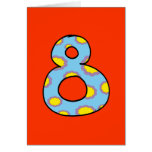 Number 8 greeting cards