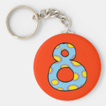Number 8 keychain