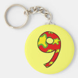 Number 9 key chain