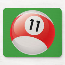 NUMBER ELEVEN BILLIARDS BALL MOUSEPAD