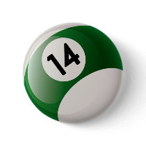 NUMBER FOURTEEN BILLIARDS BALL BUTTONS