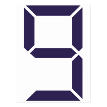 Number - Nine - 9 Post Card