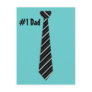 Number One #1 Dad Black Stripes Fake Tie