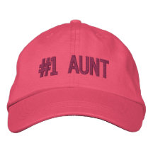 Number One Aunt Embroidered Baseball Caps