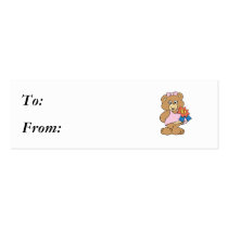 Number One Award Girl Bear Business Card Templates