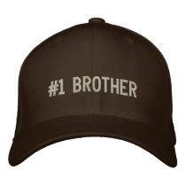 Number One Brother Embroidered Hats