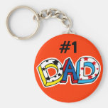 Number one dad key chains