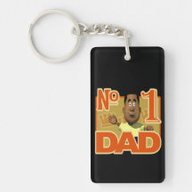 Number One Dad.png Rectangular Acrylic Key Chain