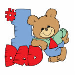number one dad teddy bear design photo sculptures