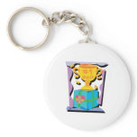 Number One Dad Trophy keychains