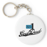 Number One GodDad keychains