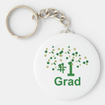 Number One Grad Keychain