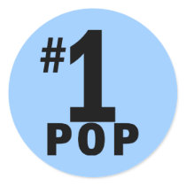 Number One Pop Products Round Stickers