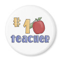 Number One Teacher magnets