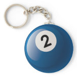 NUMBER TWO BILLIARDS BALL keychains