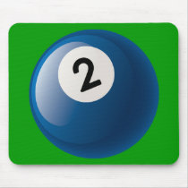 NUMBER TWO BILLIARDS BALL MOUSEPAD