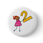Number Two Kid Button