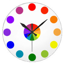 Numberless RYB Colour Wheel Clock-4