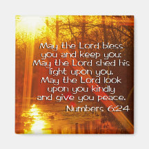 NUMBERS 6:24 BIBLE VERSE - MAY THE LORD BLESS YOU REFRIGERATOR MAGNETS