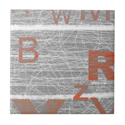 Numbers Orange Tile