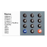 Numeric keypad business card