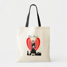 Nun Cat Angel Art Gifts Canvas Bag