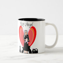 Nun Cat Angel Art Gifts Mugs