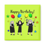 Nun Happy Birthday Cards & Gifts magnets