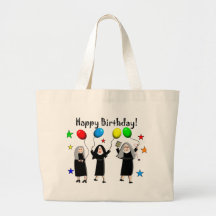 Nun Happy Birthday Cards & Gifts Tote Bags