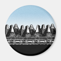 Nun Train Magnet