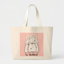 Nuns Gifts "Three Cloistered Sisters" Design Canvas Bags