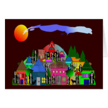 "Nuns of the Village"  Catholic Nun Art Gifts Greeting Cards